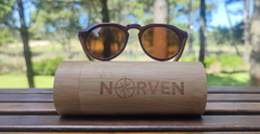 NORVEN - Gafas de Sol con Patillas de Madera