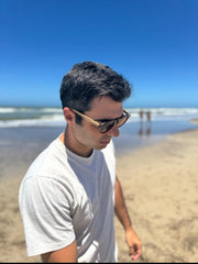 NORVEN - Gafas de Sol con Patillas de Madera